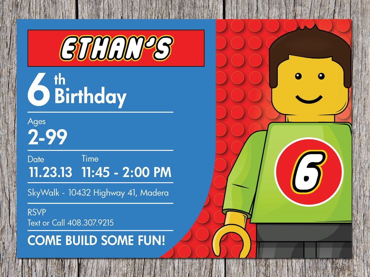 Free Printable Lego Birthday Invitations Worksheets Library