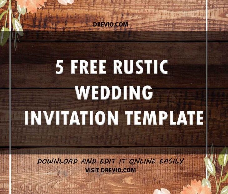 FREE PRINTABLE Rustic Wedding Invitation Templates