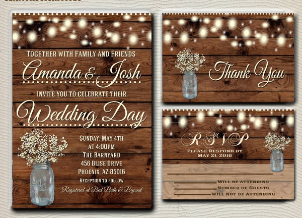 Free Printable Rustic Wedding Invitation Templates Download FREE 