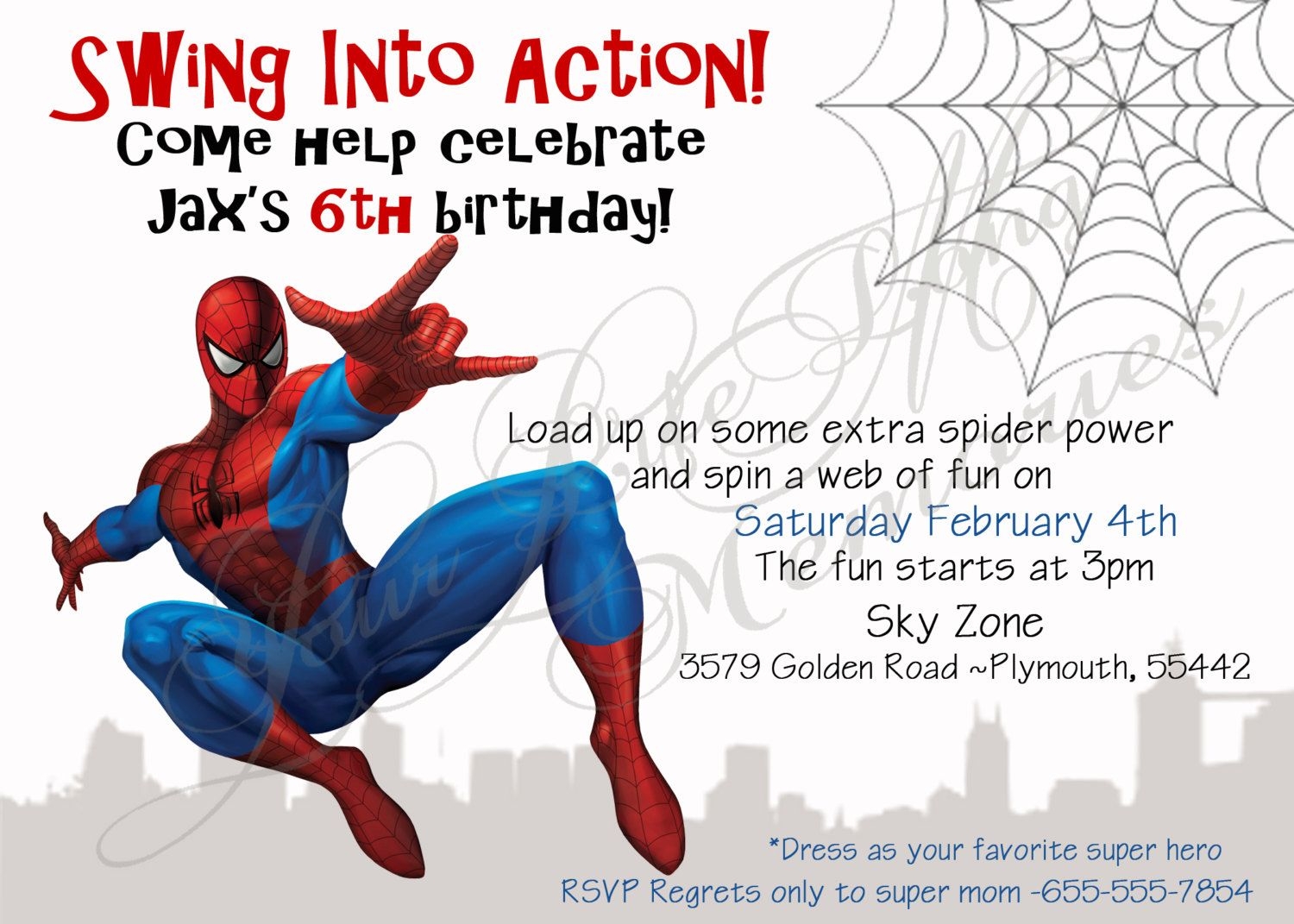 Free Printable Spiderman Birthday Invitations Dolanpedia 