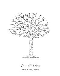 Free Printable Tree Thumbprint Wedding Guestbook Poster Weddingchicks