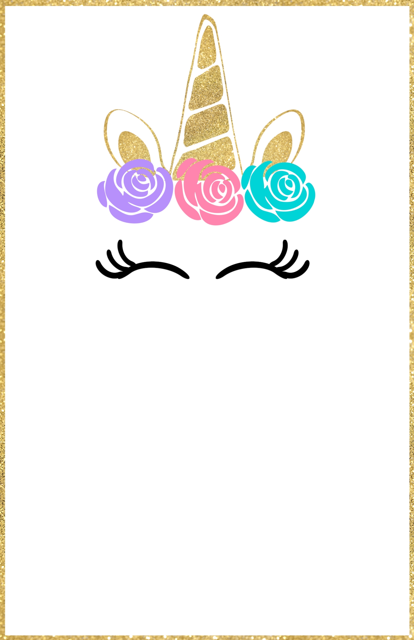 Free Printable Unicorn Invitations Template Paper Trail Design