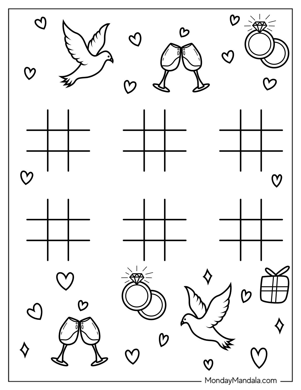 Free Printable Wedding Activity Coloring Pages Free Coloring Sheet 