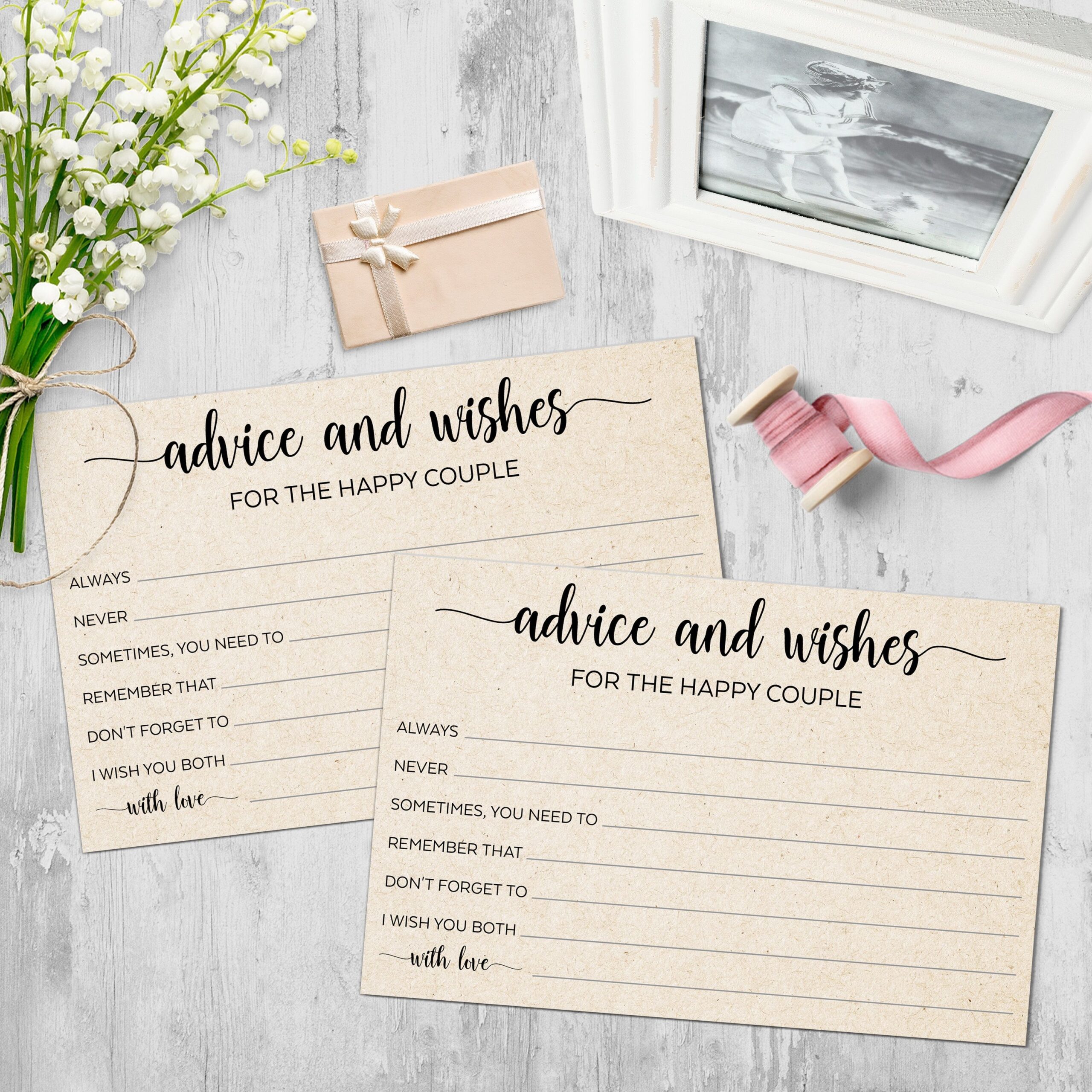 Free Printable Wedding Advice Cards Printable And Enjoyable Learning