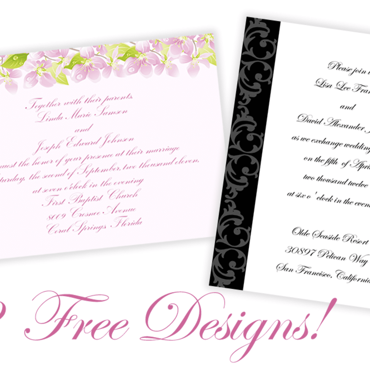 Free Printable Wedding And Commitment Ceremony Invitations HubPages
