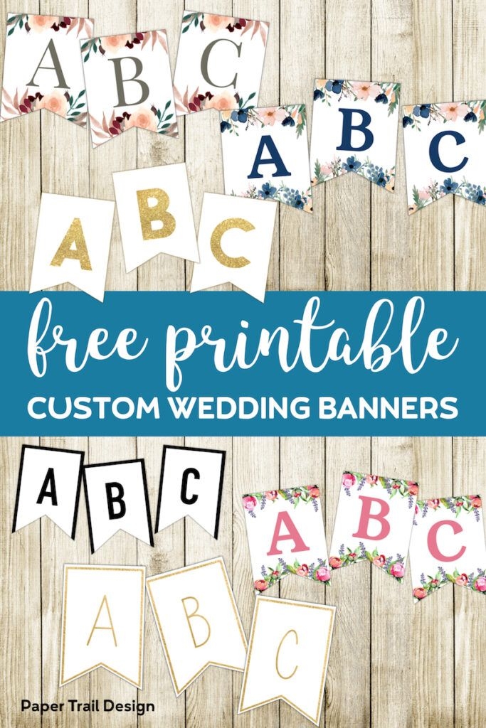 Free Printable Wedding Banners Custom Decor Ideas