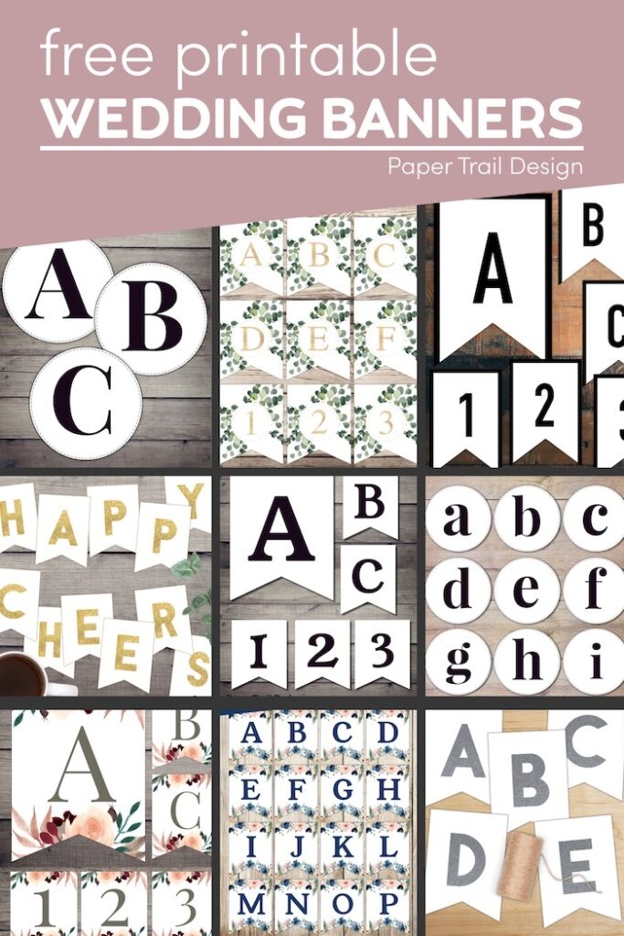 Free Printable Wedding Banners Paper Trail Design