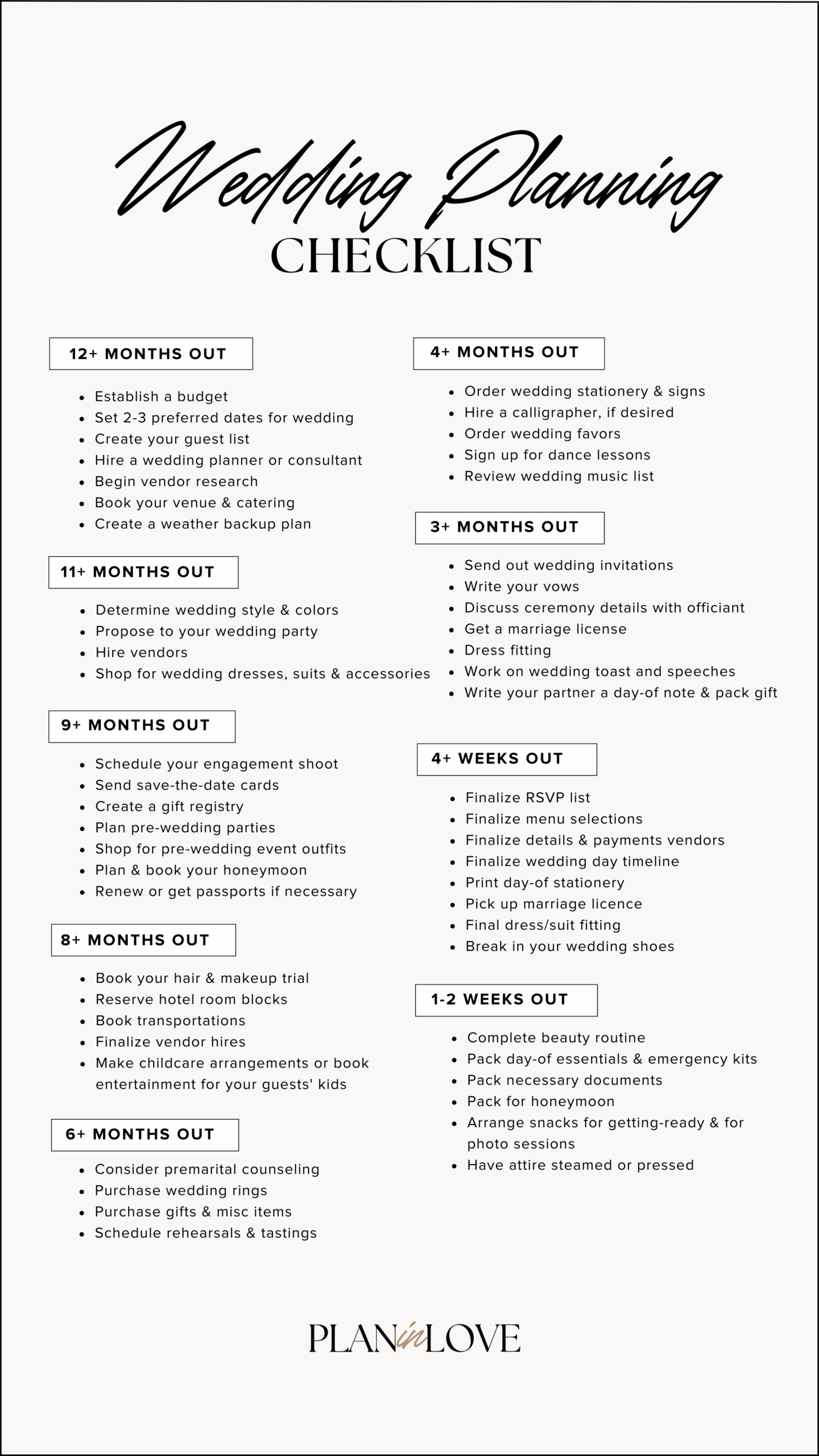 Free Printable Wedding Checklist Printable Word Searches
