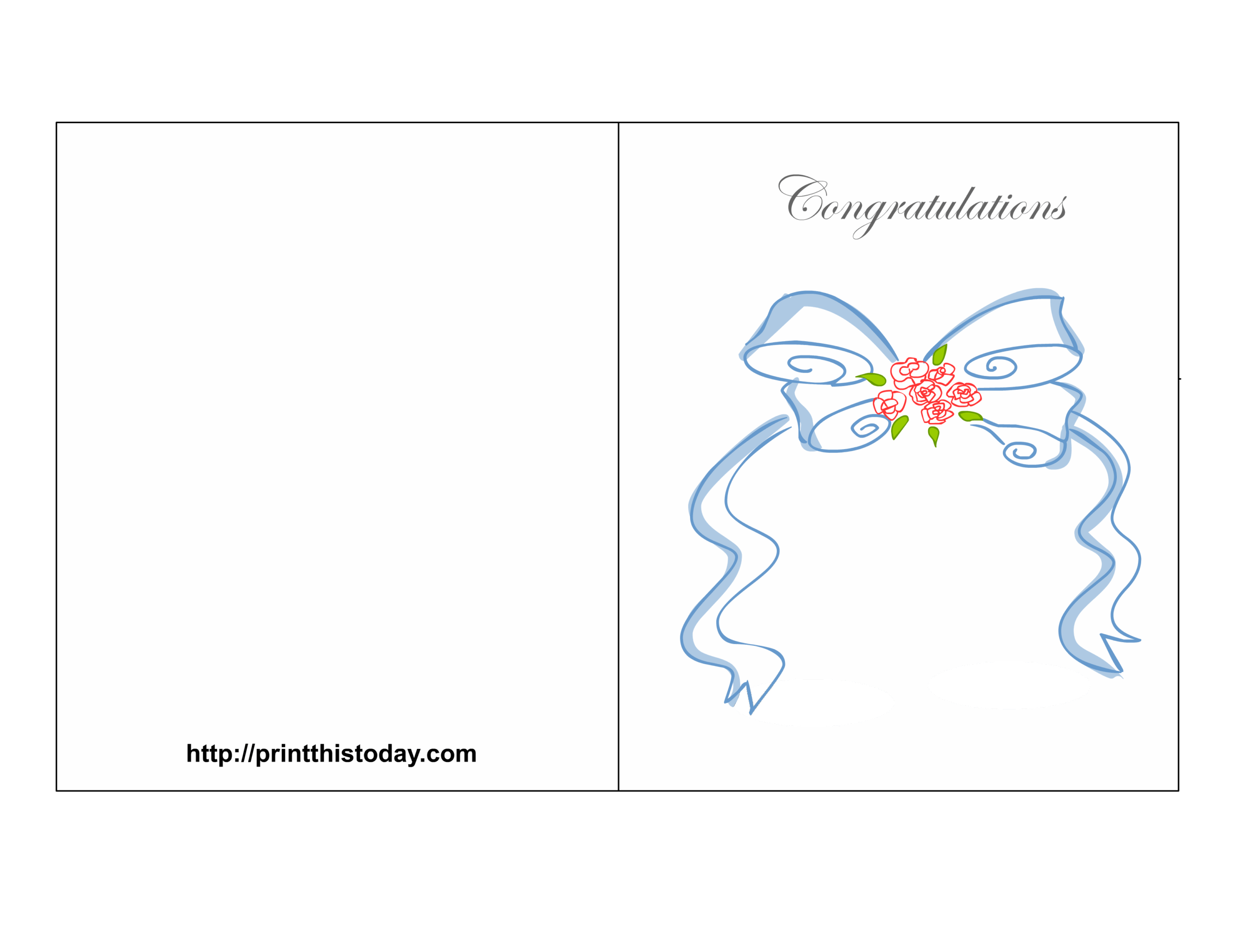 Free Printable Wedding Congratulations Card