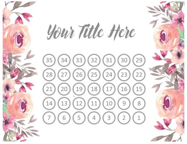 FREE Printable Wedding Countdown Calendar Template