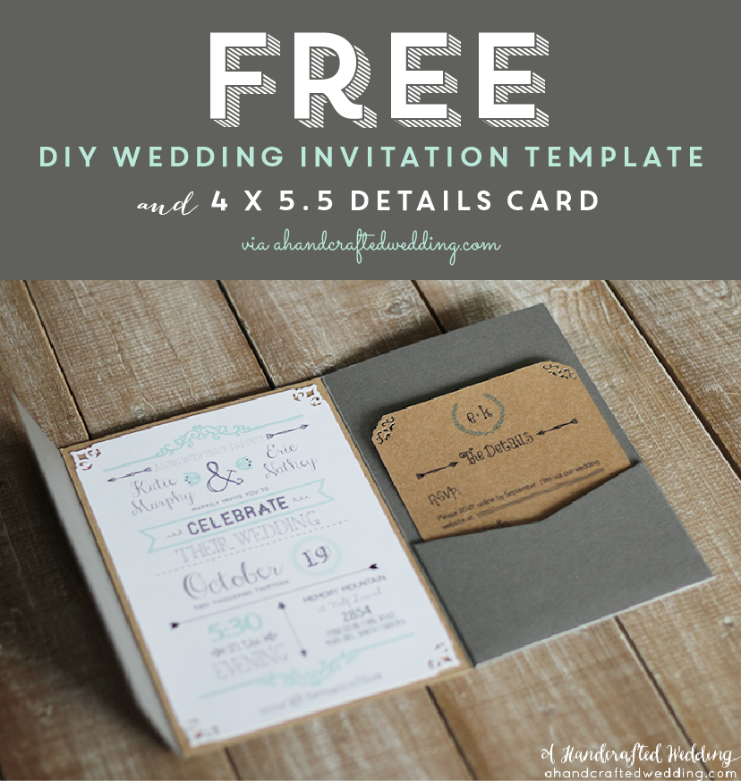 FREE Printable Wedding Invitation Template Wedding Invitation 