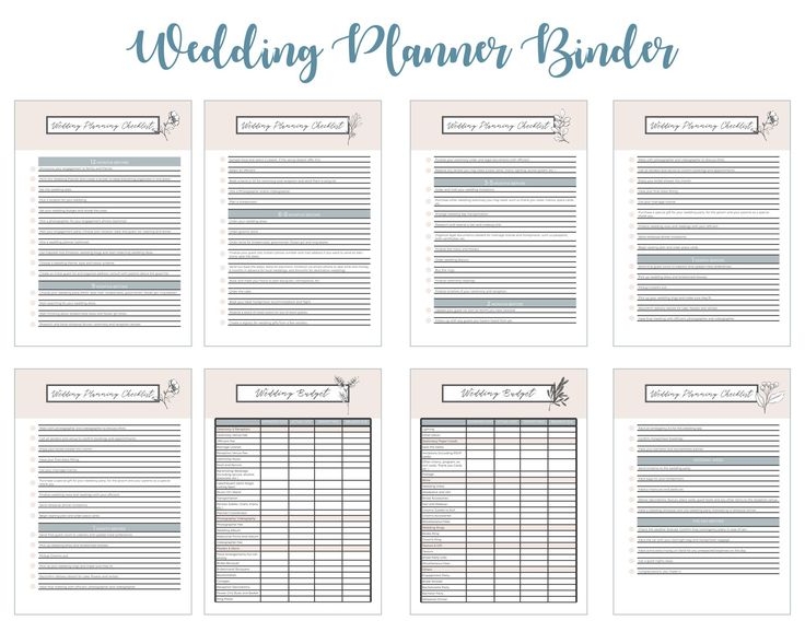 Free Printable Wedding Organizer Binder Free Printable