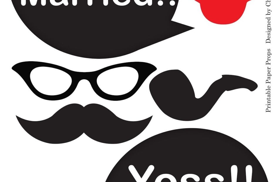 Free Printable Wedding Photo Booth Props Cheap