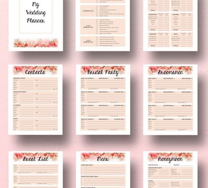 Free Printable Wedding Planner Pdf Room Surf