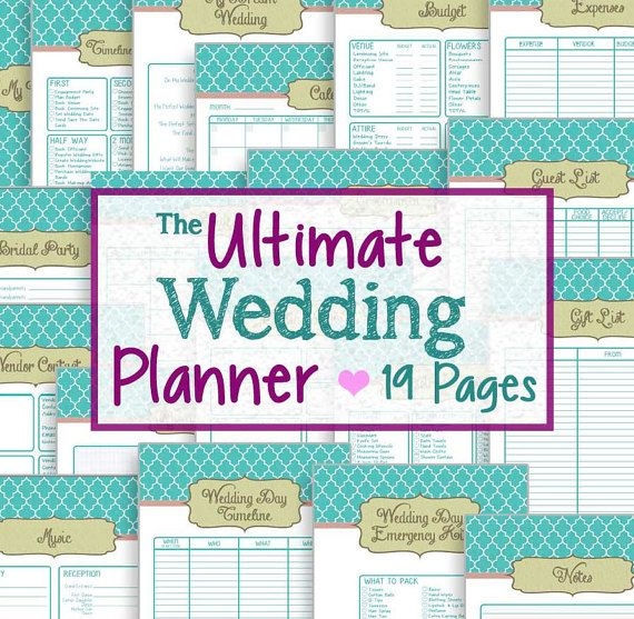 Free Printable Wedding Planner Workbook Pdf
