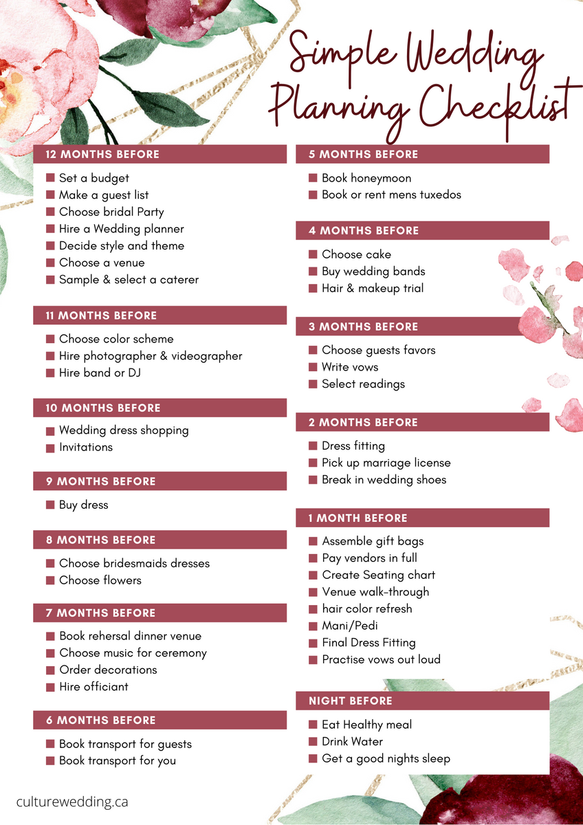 Free Printable Wedding Planning Checklist For Diy Brides Download Free 
