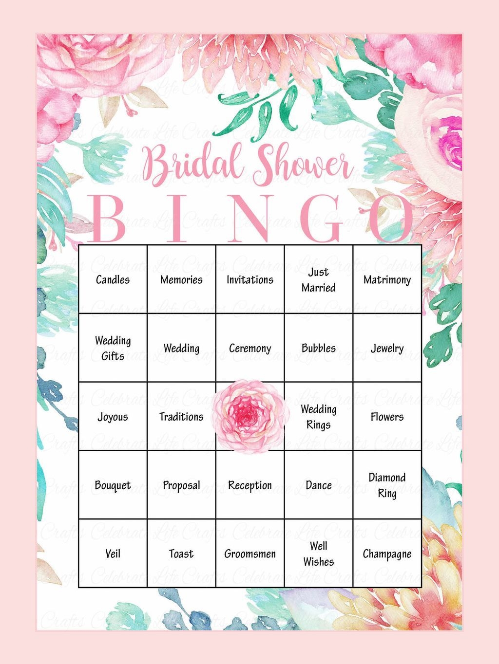 Free Printable Wedding Shower Bingo Anatomy Drawing Lessons