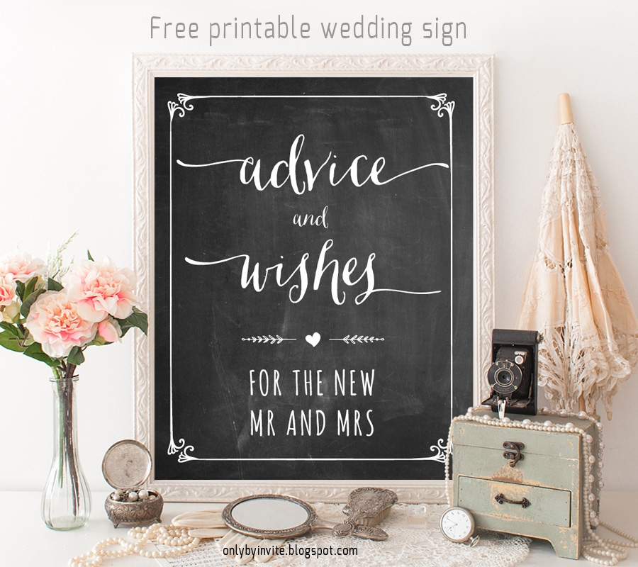 Free Printable Wedding Signs