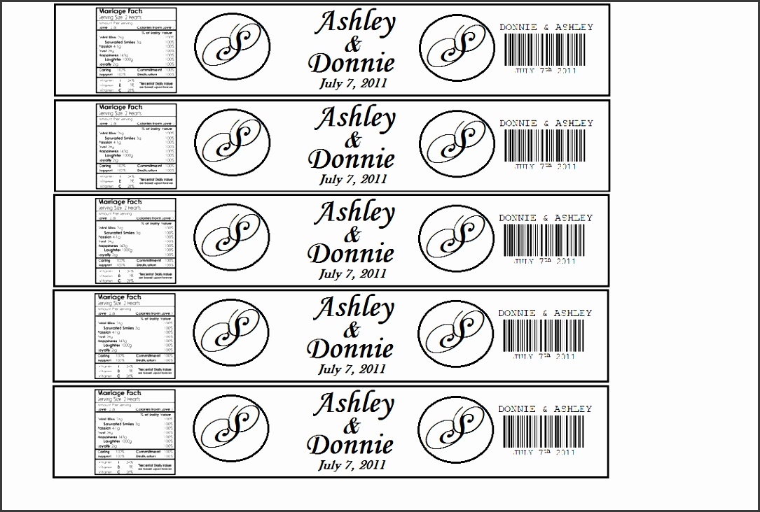 Free Printable Wedding Water Bottle Labels Template Free Printable 