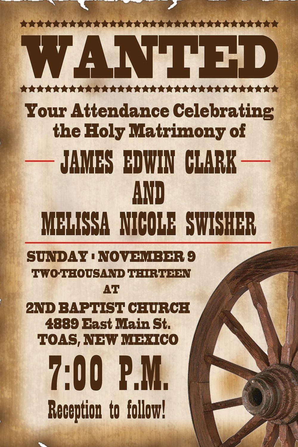Free Printable Western Wedding Invitation Template Printable Templates