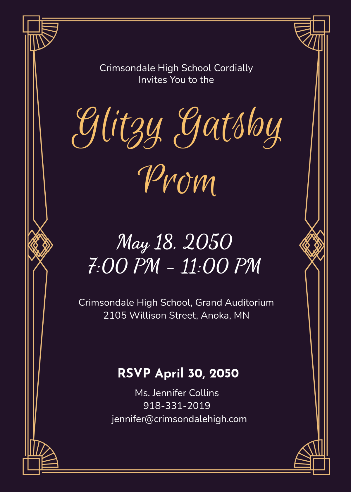 Free Prom Invitation Templates Editable And Printable