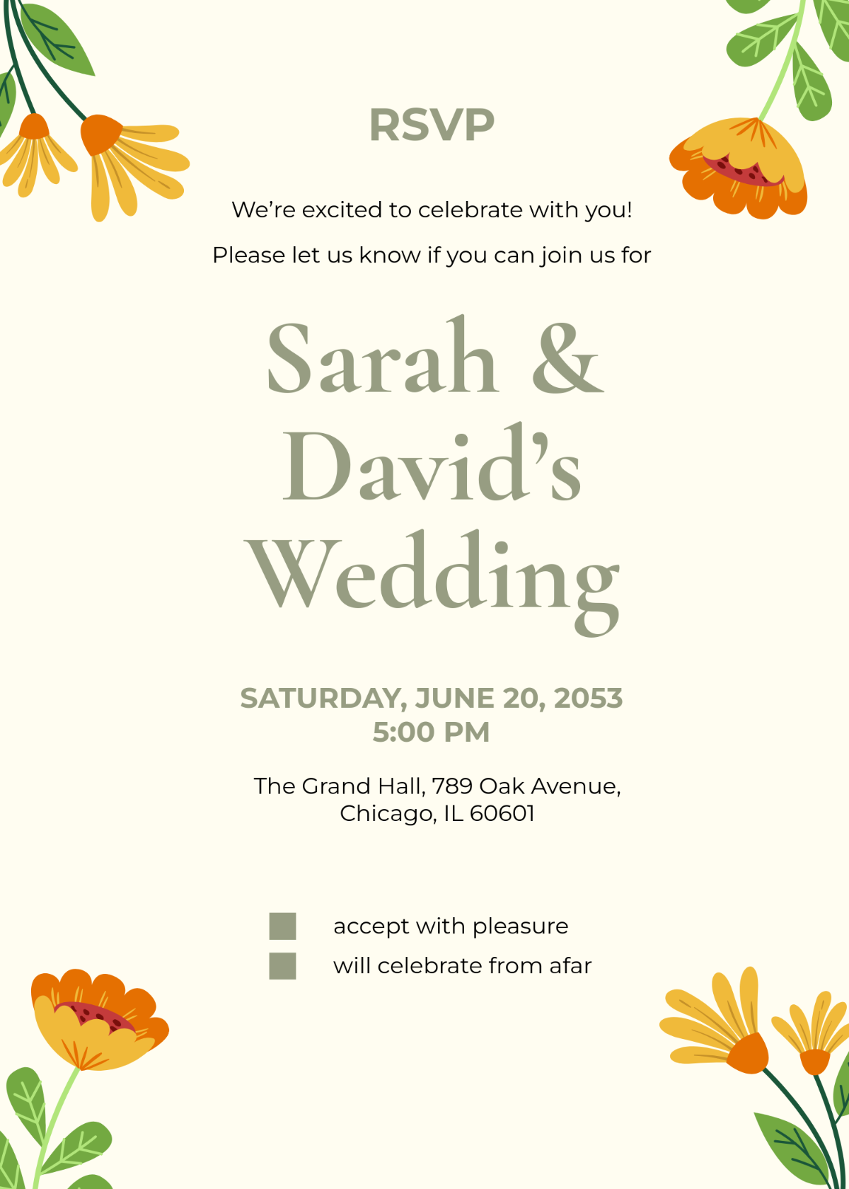 Free Rsvp Card Invitation Templates Editable And Printable