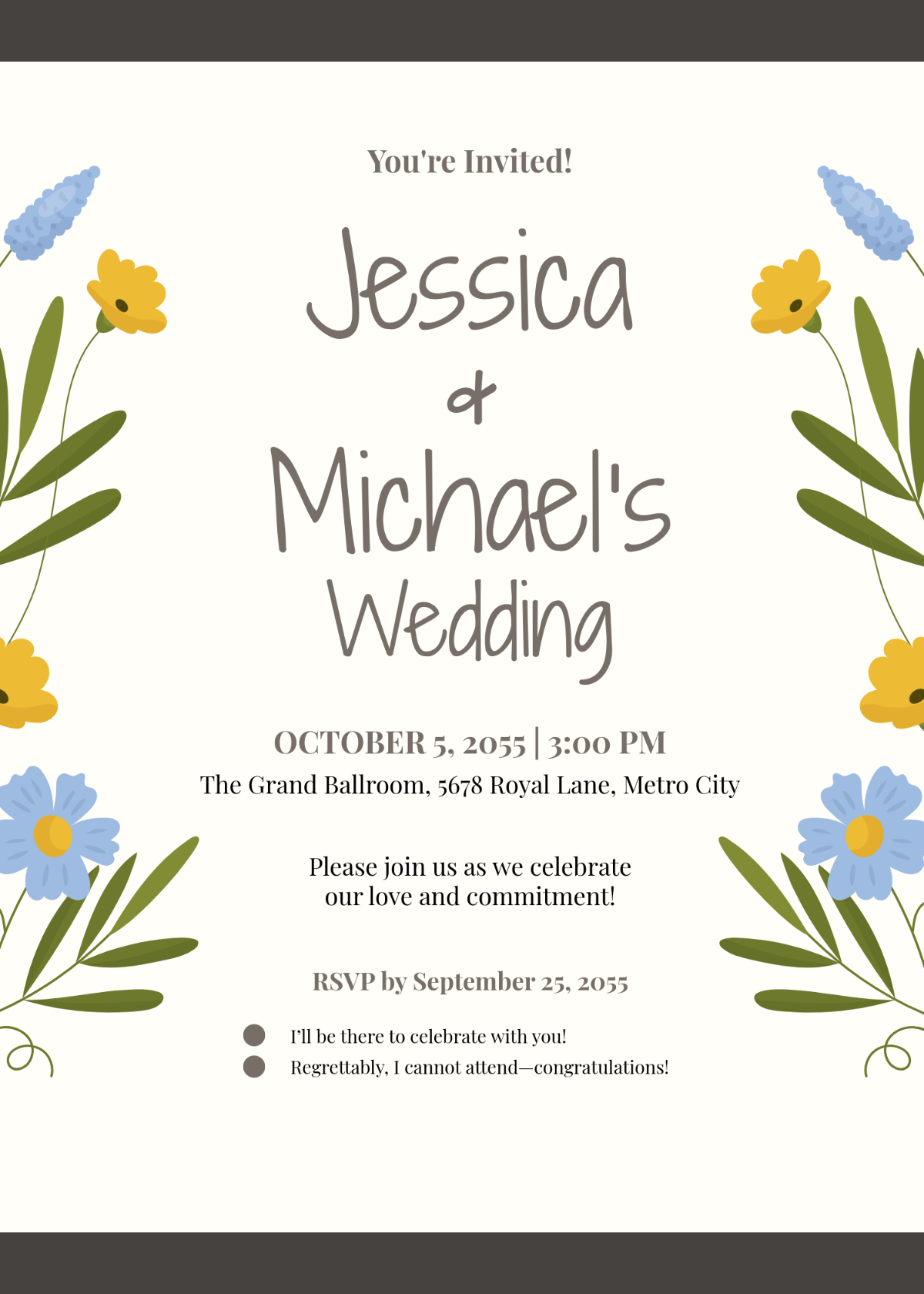 Free Rsvp Card Invitation Templates Editable And Printable