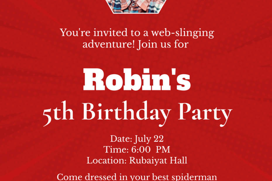 Free Spiderman Birthday Invitation Template To Edit Online