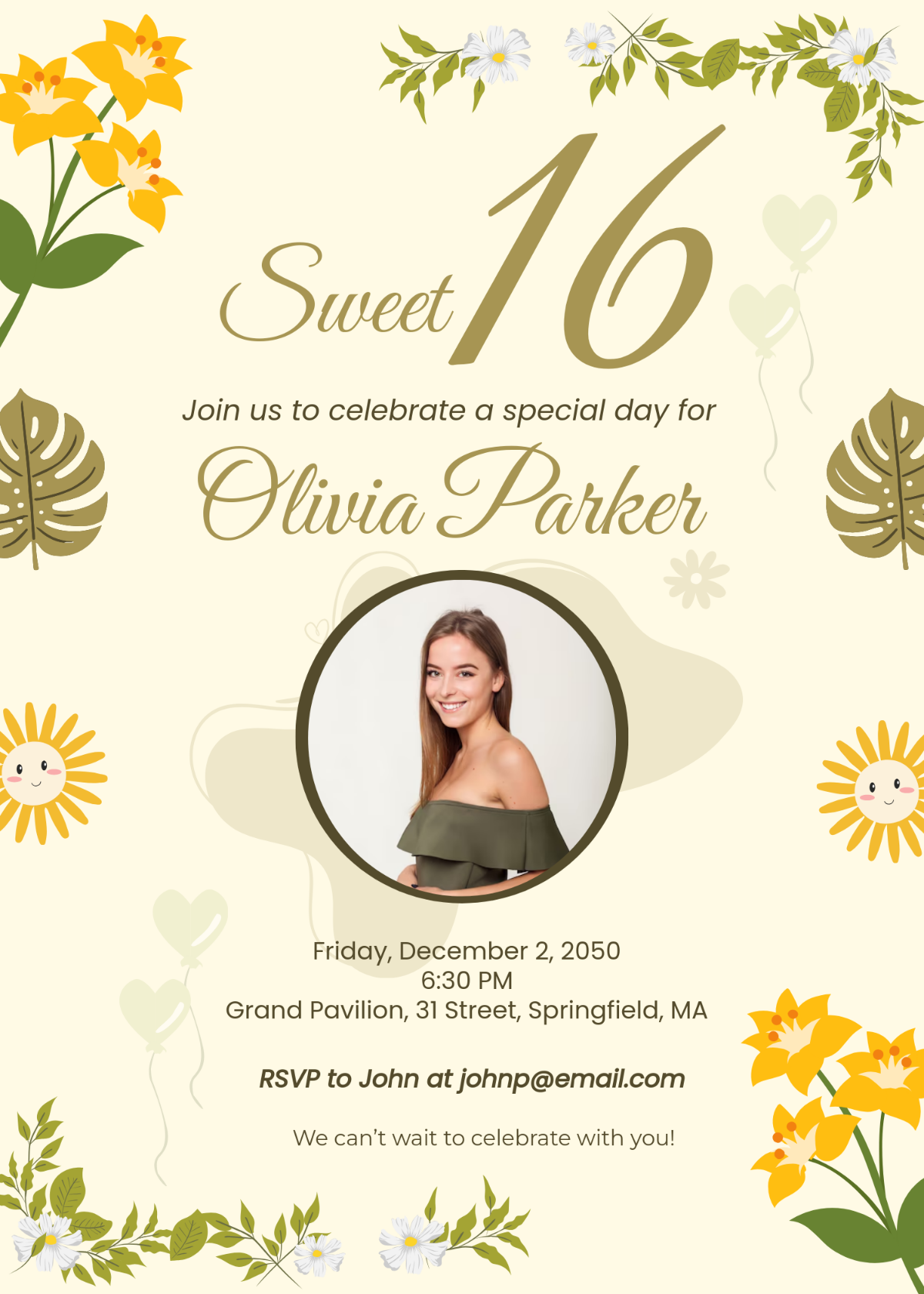 Free Sweet 16 Invitation Templates Editable And Printable