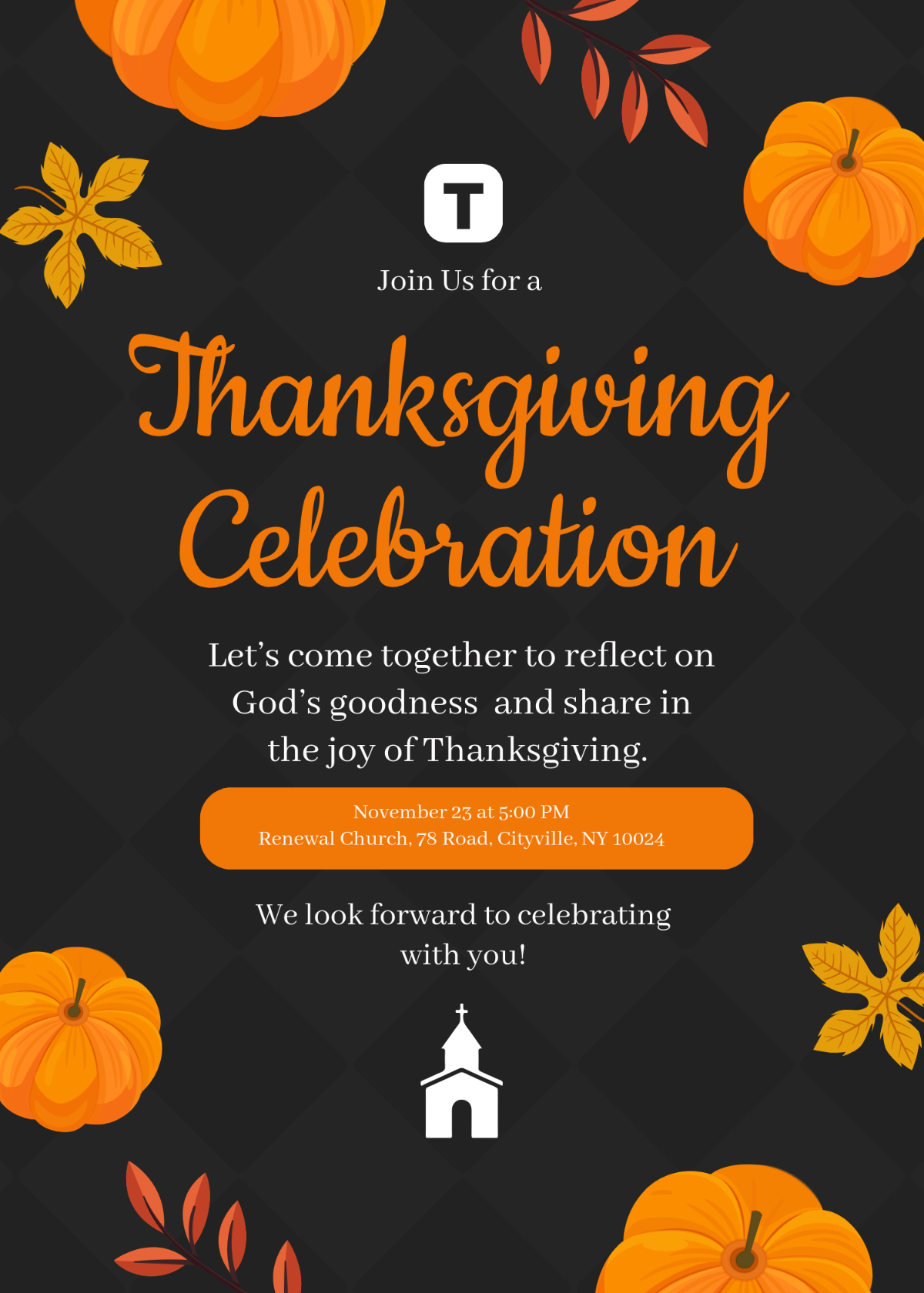 Free Thanksgiving Invitation Templates Editable And Printable