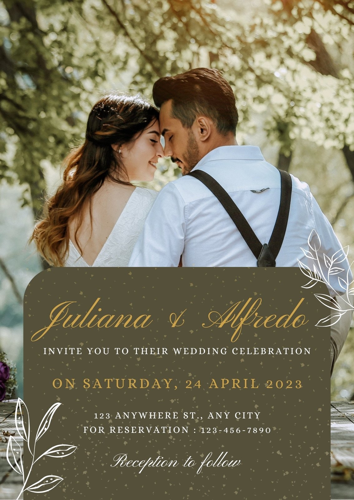 Free To Customize Wedding Photo Invitation Templates Canva