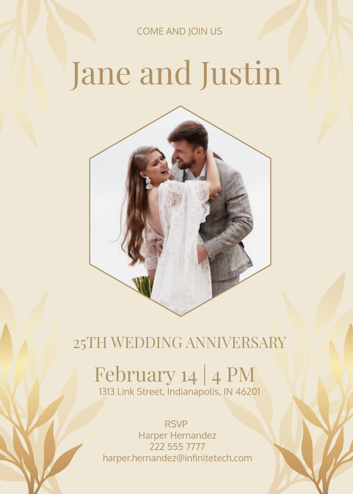 Free Wedding Anniversary Invitation Templates Editable And Printable