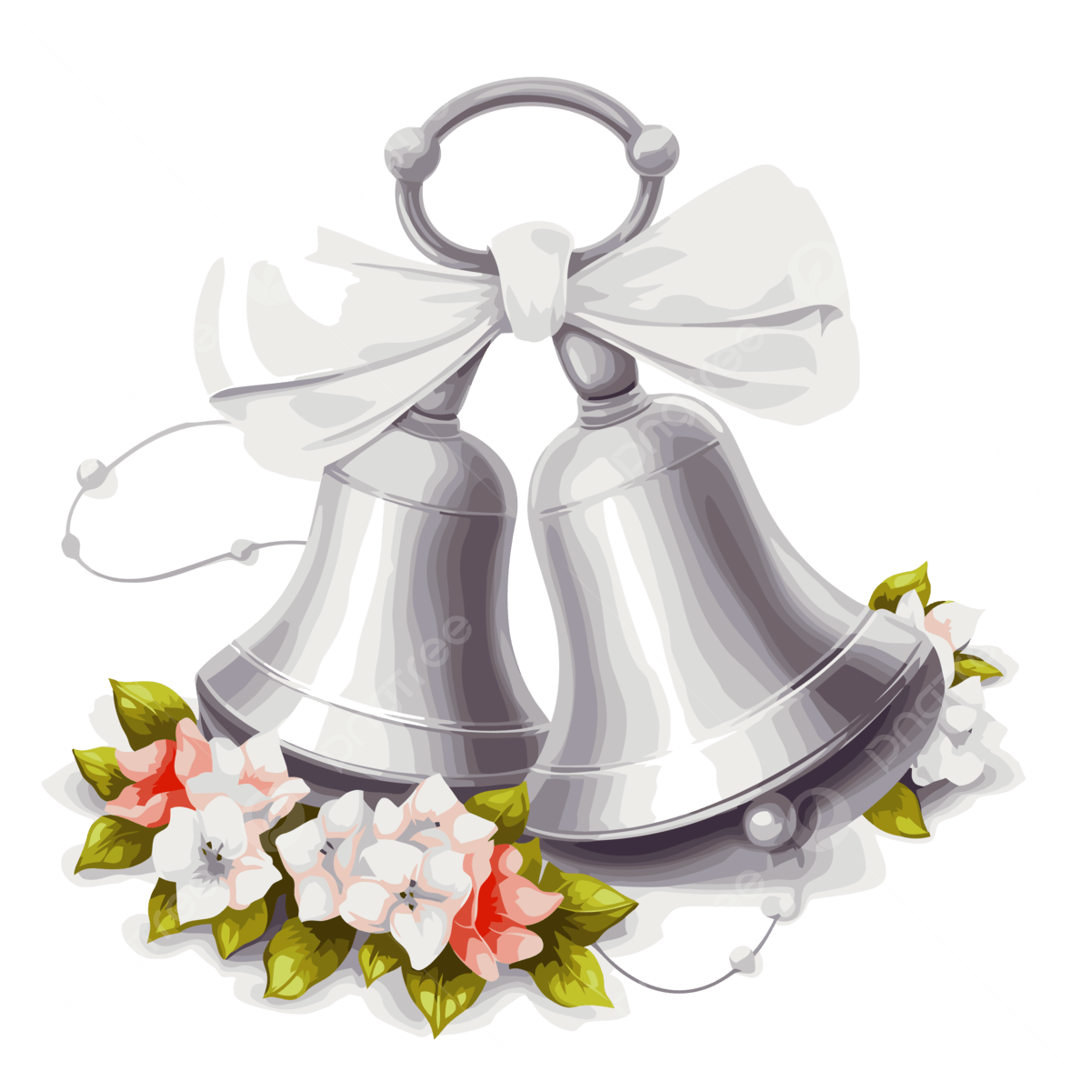 Free Wedding Bells Vector Sticker Clipart Four Bells In A Set With 