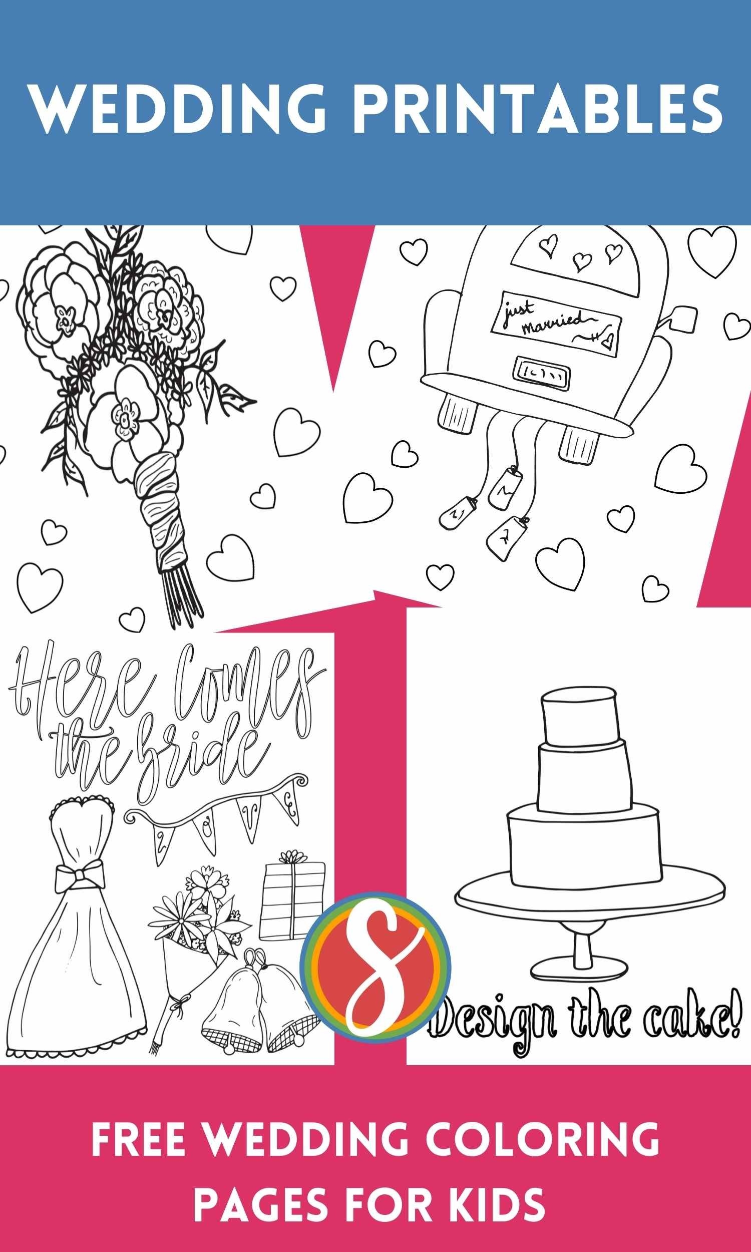 Free Wedding Coloring Pages Stevie Doodles