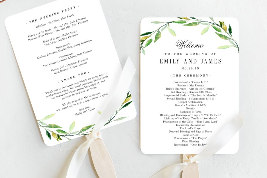 Free Wedding Fan Template