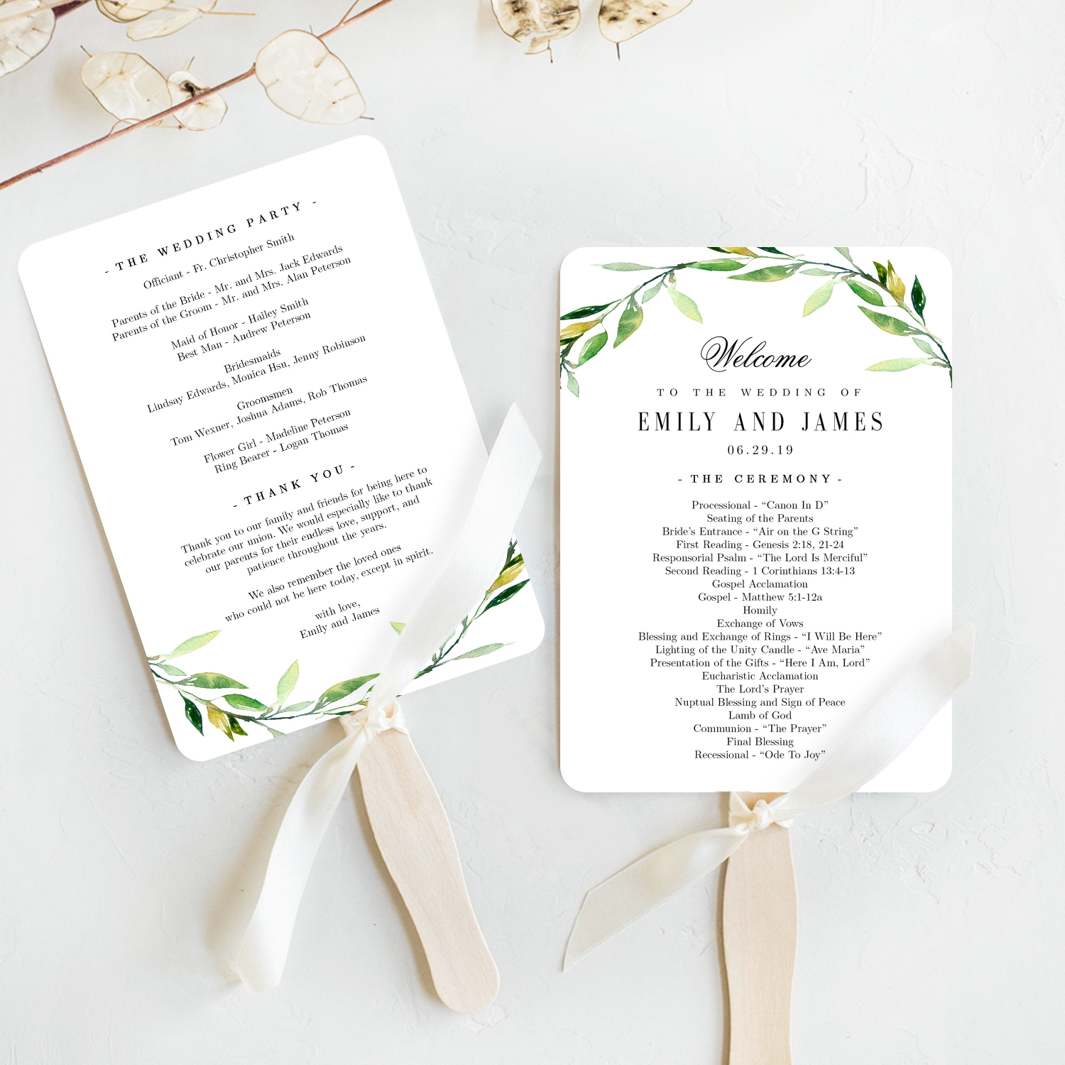 Free Wedding Fan Template