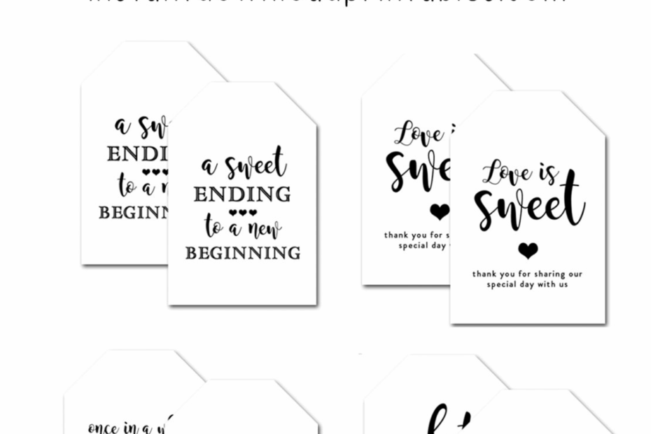 Free Wedding Favor Tags Instant Download Printables Instant Download Printables