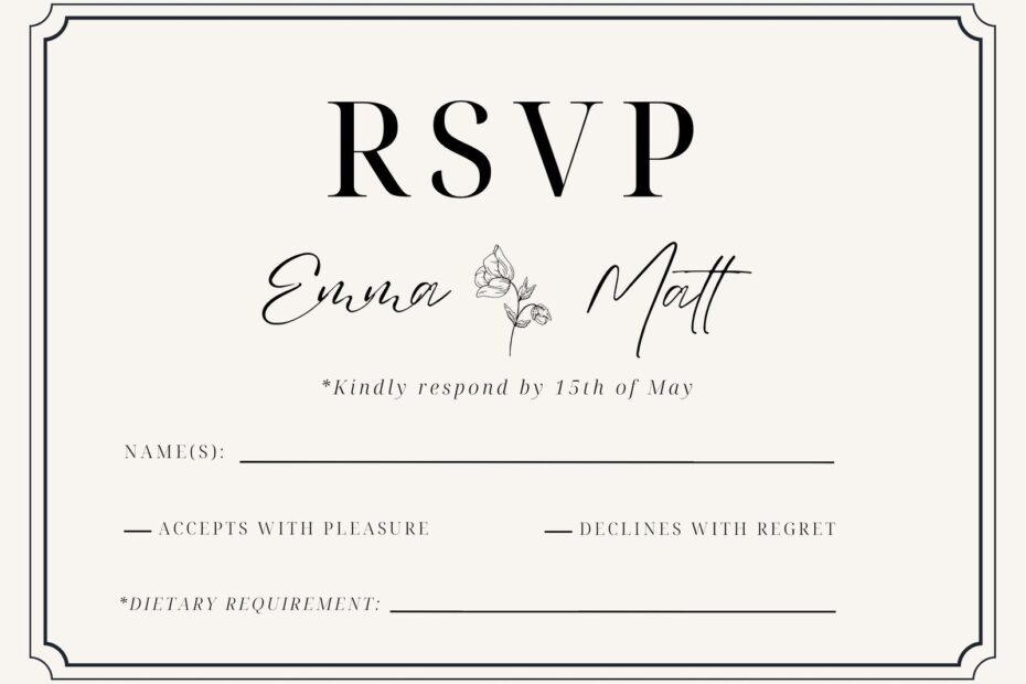Free Wedding Invitation Rsvp Templates Free Printables Hub