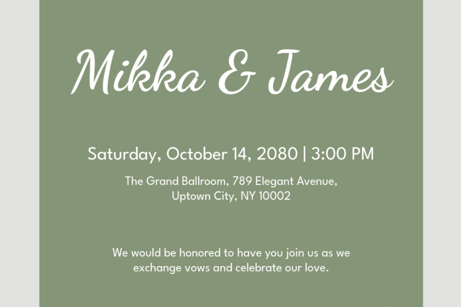 Free Wedding Invitation Templates Editable And Printable