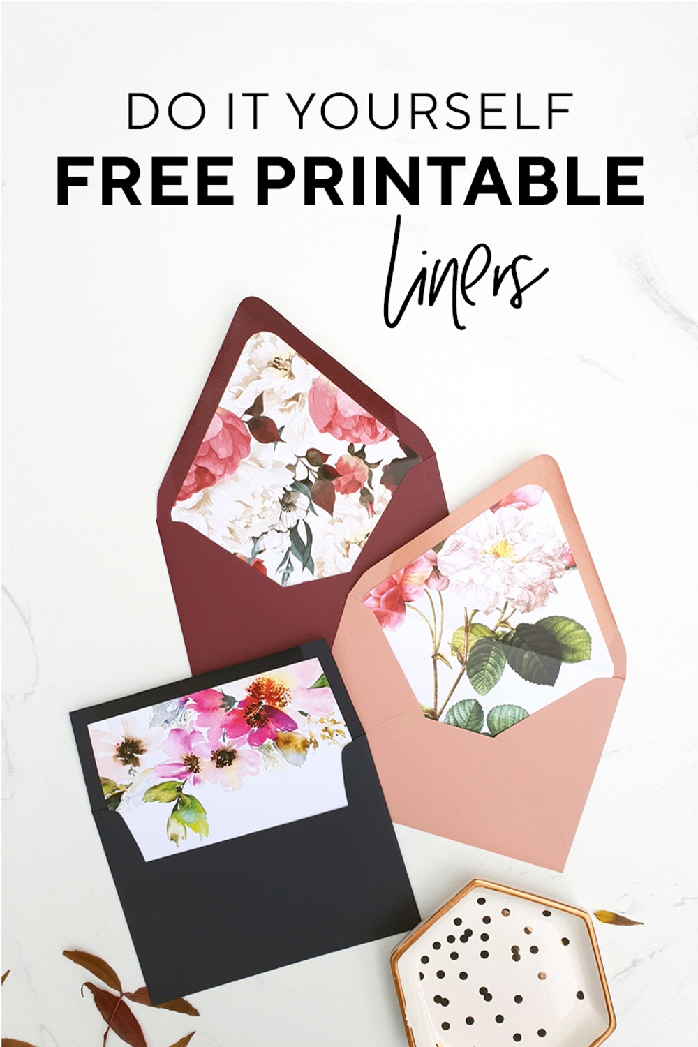 Free Wedding Printable DIY Envelope Liners Tutorial