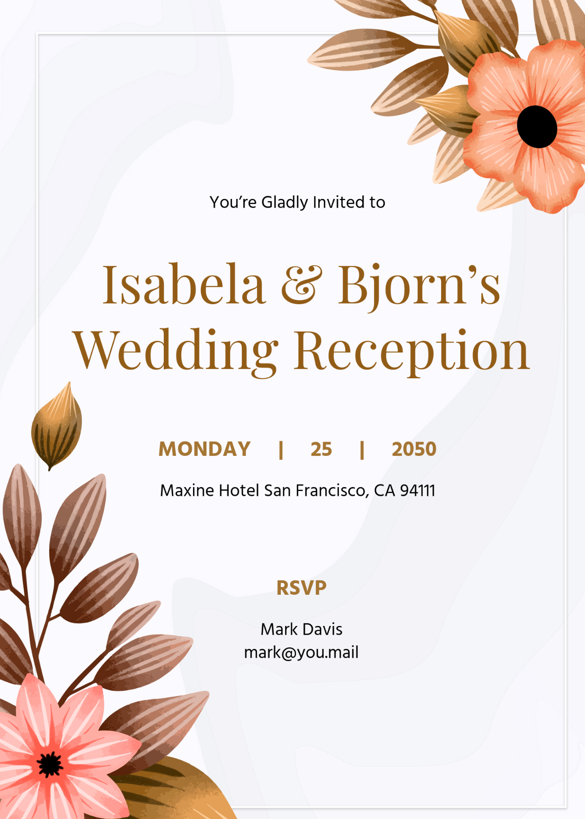 Free Wedding Reception Invitation Templates Editable And Printable