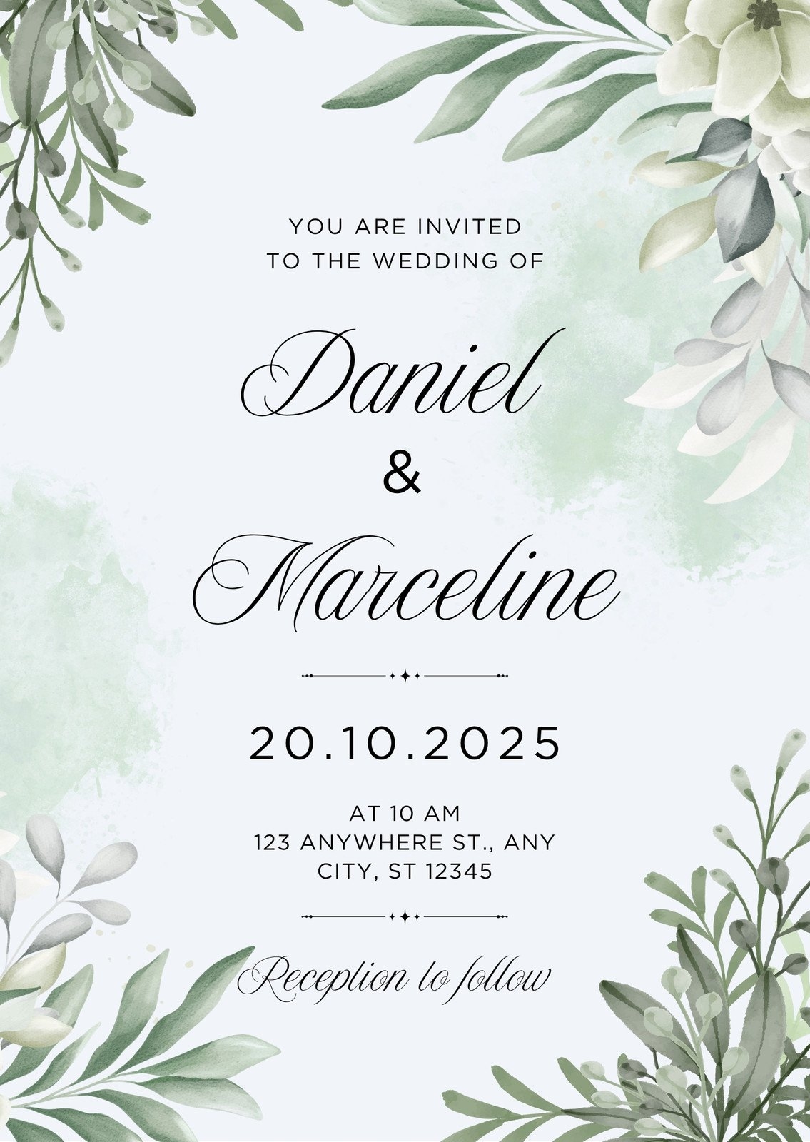 Free Wedding Reception Invitation Templates To Edit Canva