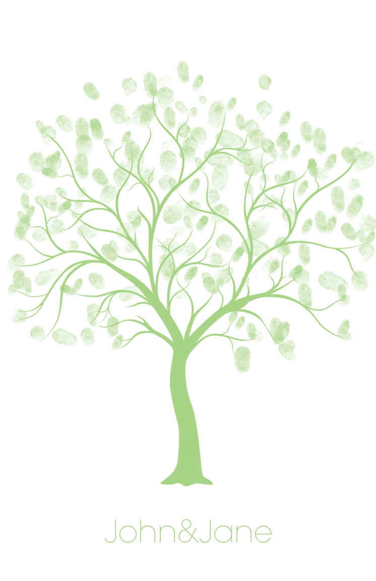 FREE Wedding Thumbprint Tree Style Guest Book Thumbprint Tree Template