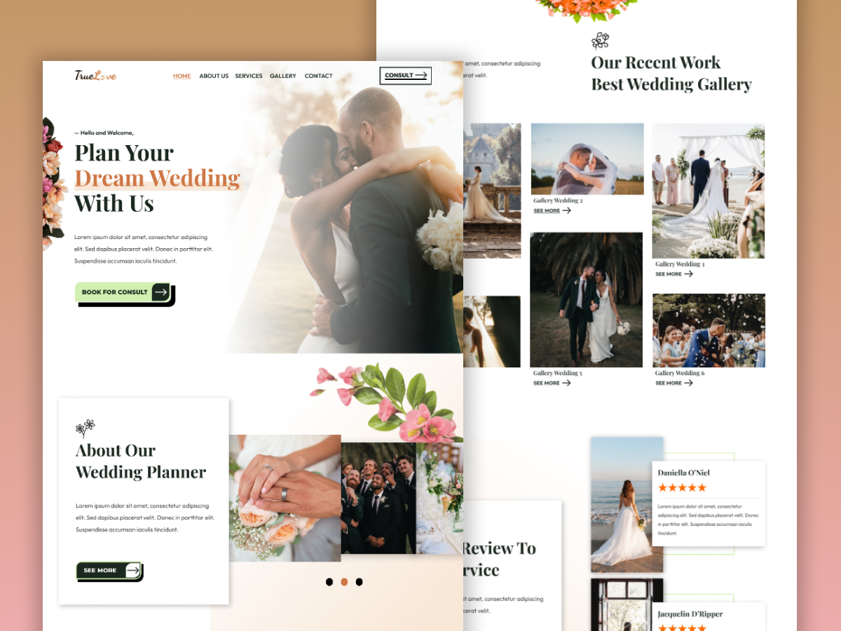 Free Wedding Website Templates U0026 Examples Figma