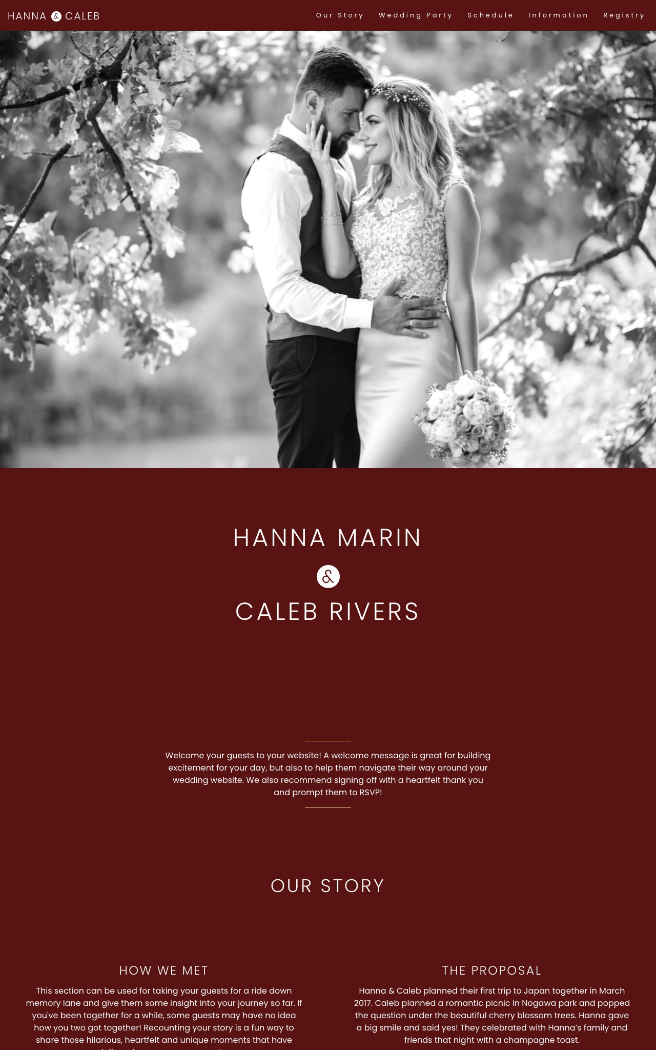 Free Wedding Website Templates With Matching Online Invitations U0026 RSVPs WedSites