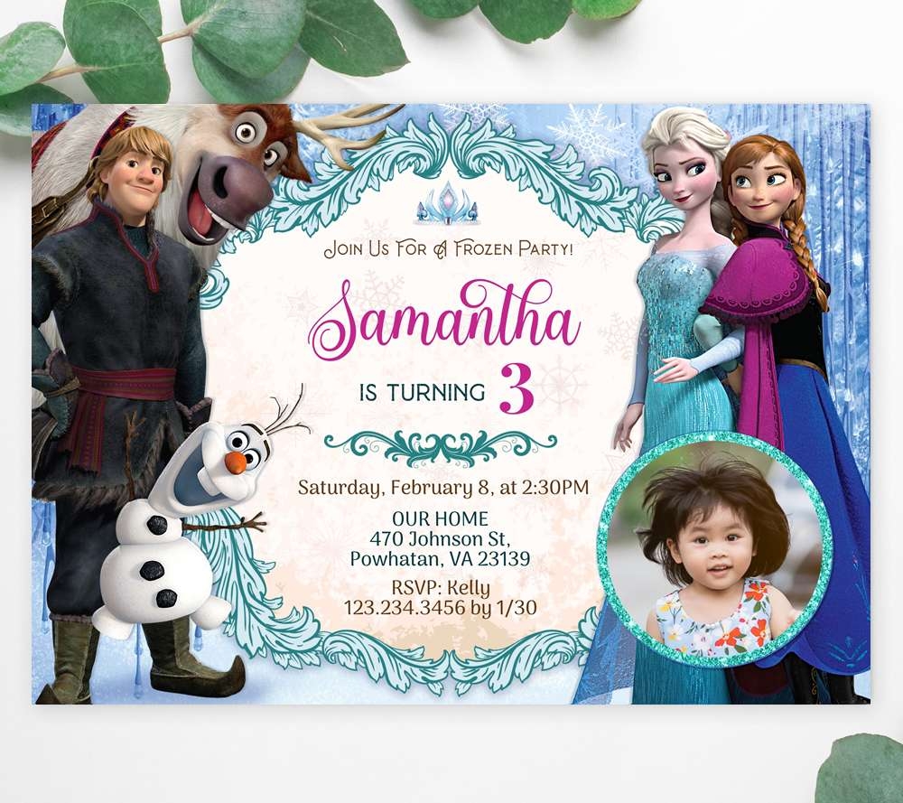 Frozen Birthday Invitation Edit Online Now FREE Demo