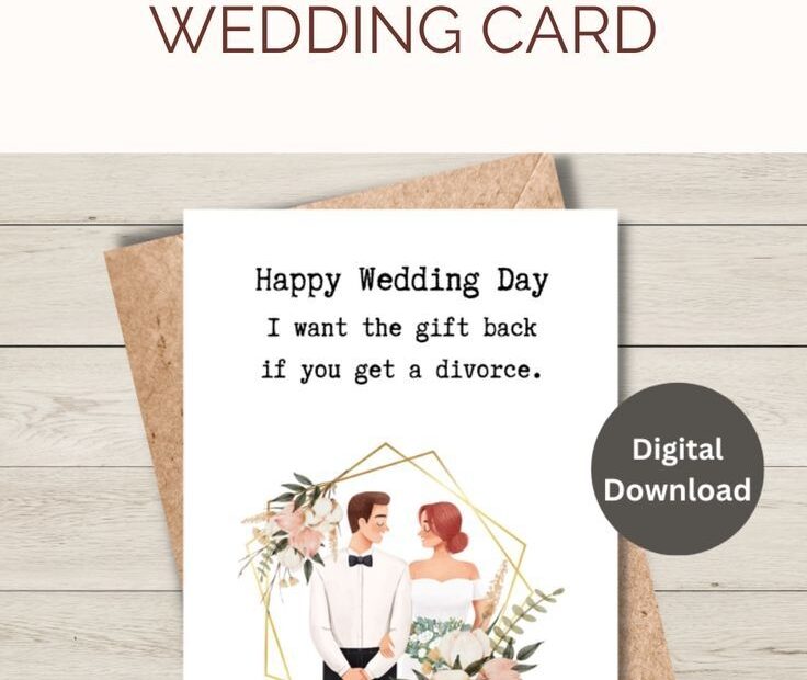 Funny Wedding Card Printable