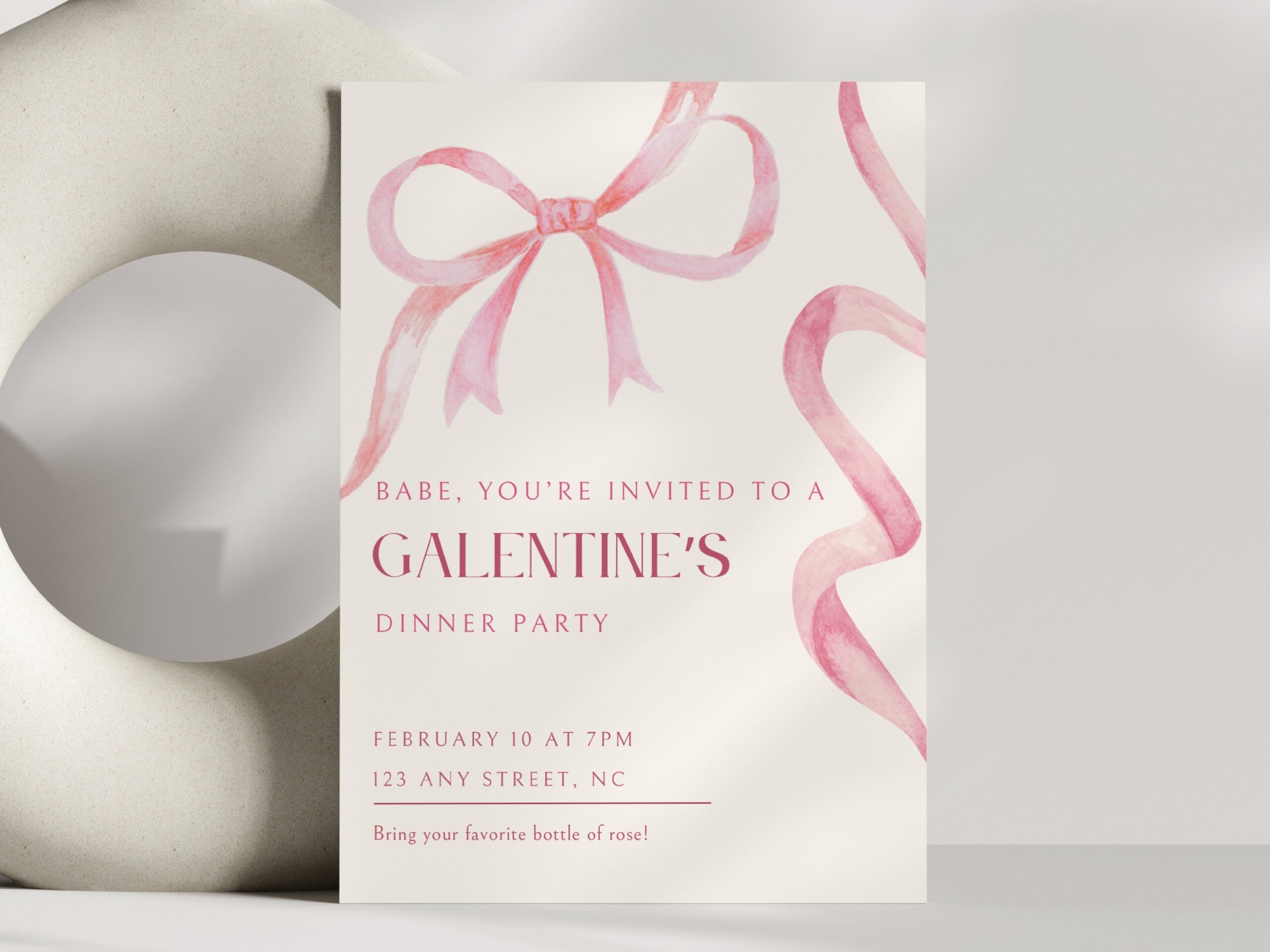 Galentine s Day Dinner Party Invitation Template Valentine s 