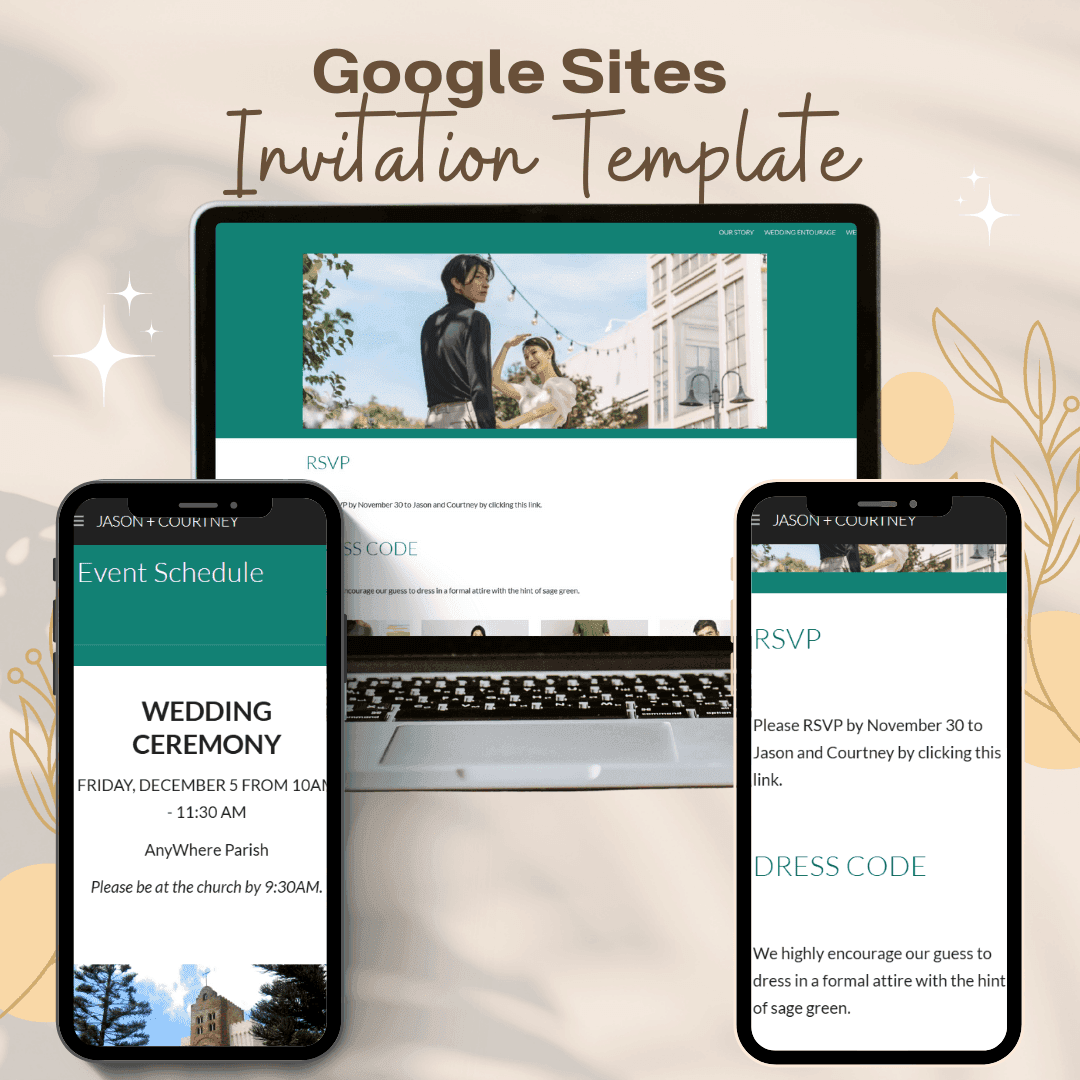 Google Sites WEDDING Invitation Template Digital Template By Lileth Raket PH