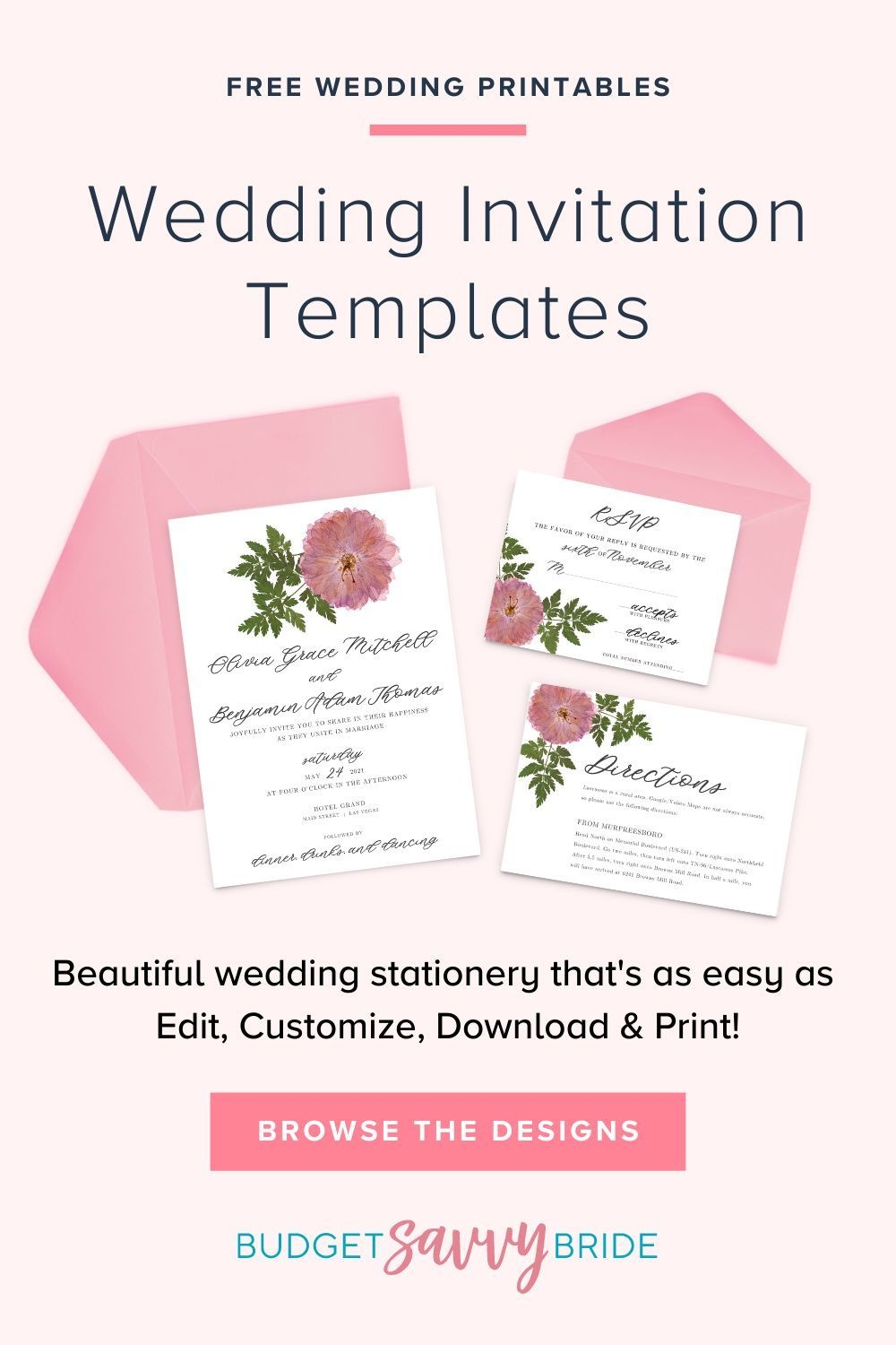 Grace Printable Wedding Invitations Free Wedding Printables Free 